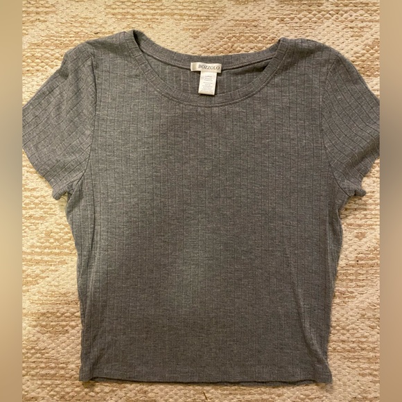 Bozzolo Tops - Gray Crop Top